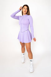 Long Sleeves Elastic Top & Skirt Set